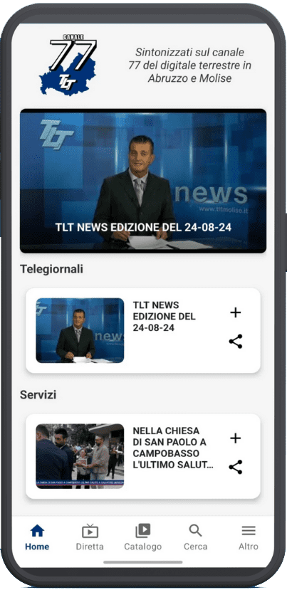 App Mobile TLT canale 77